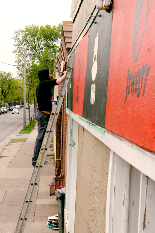 Me painting the icons